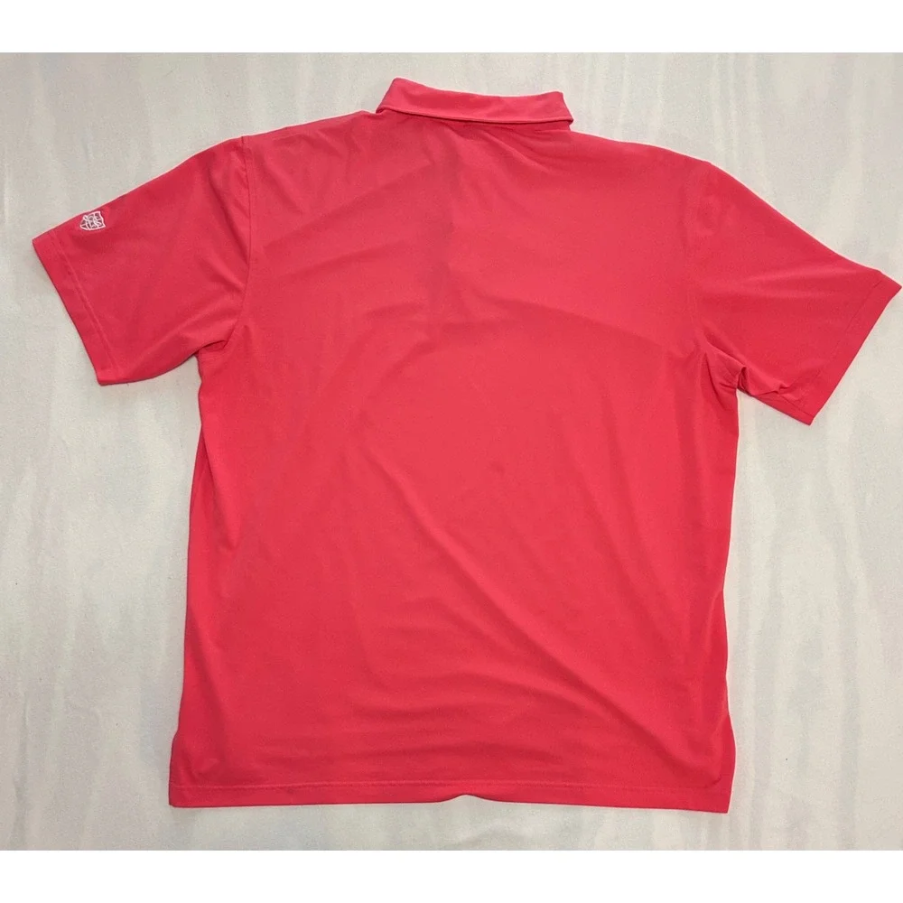 Peter Millar Polo Shirt Performance Golf Athletic Stretch Pink XL - Picture 7 of 8